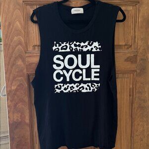 SoulCycle Women's Black and White Graphic Muscle Tee